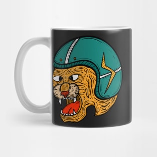 Tiger and Helmet Motorcycle Mug